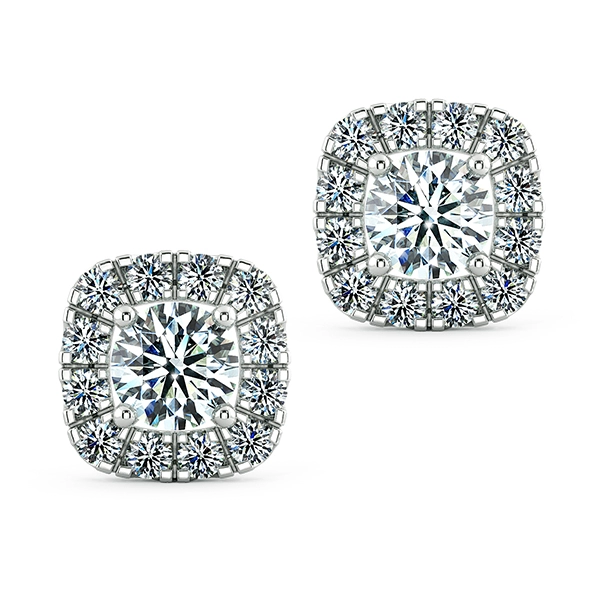Halo Cushion Earrings BTA2105